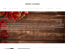 Tablet Screenshot of plumaschildren.org